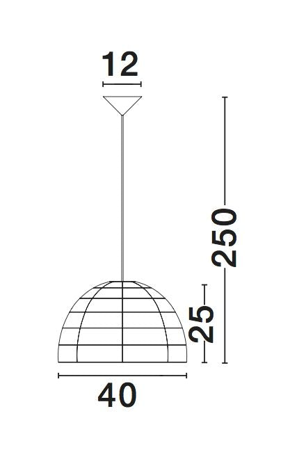 Suspension Melody beige, rotin, H 250 cm (9586446)