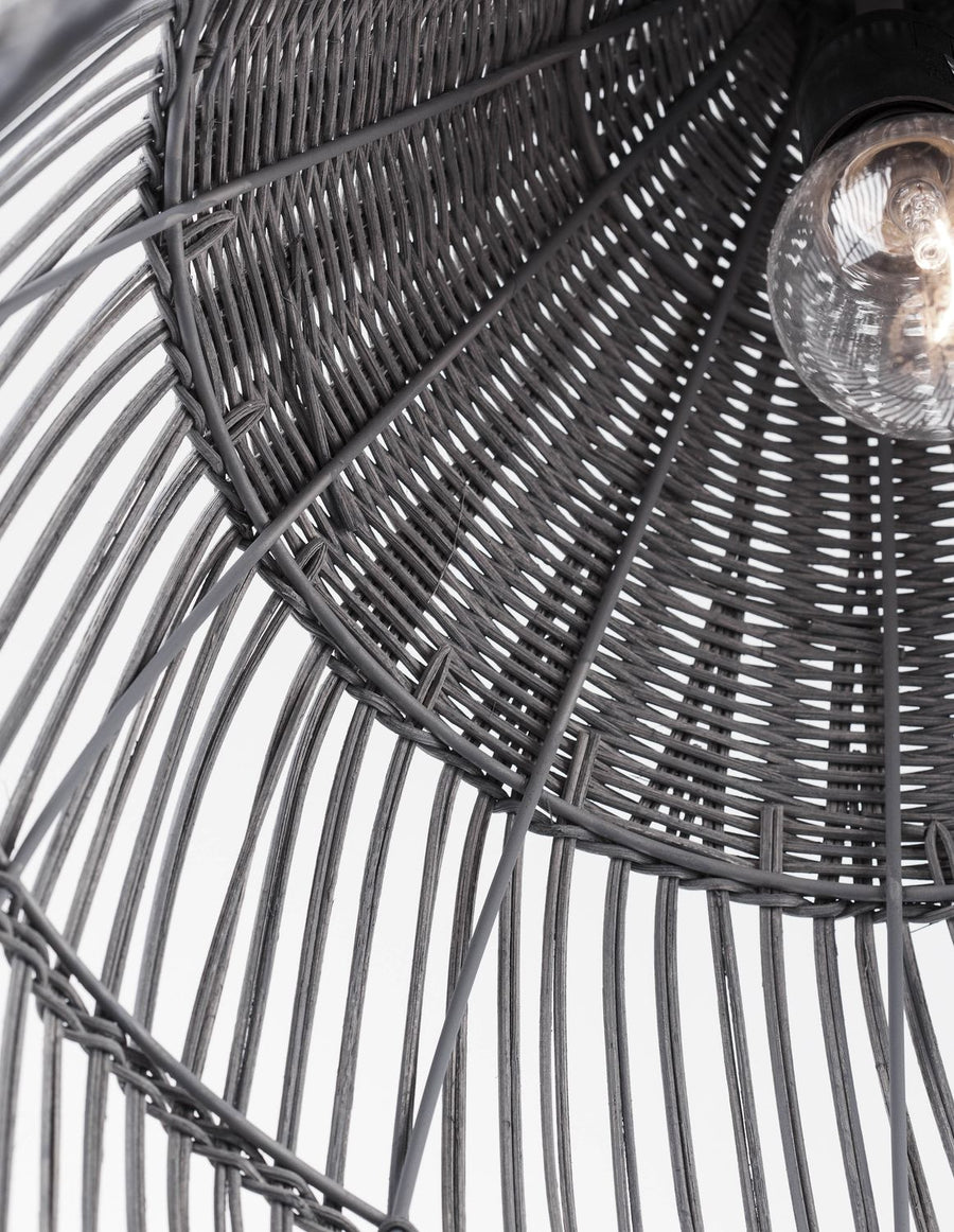 Suspension Destin grise, rotin (9586702)
