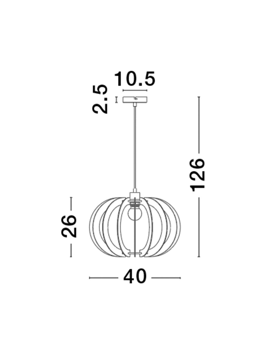 Suspension Ottoline bois