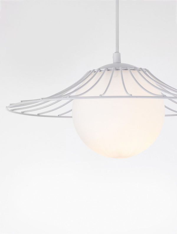 Suspension FLY blanche, verre