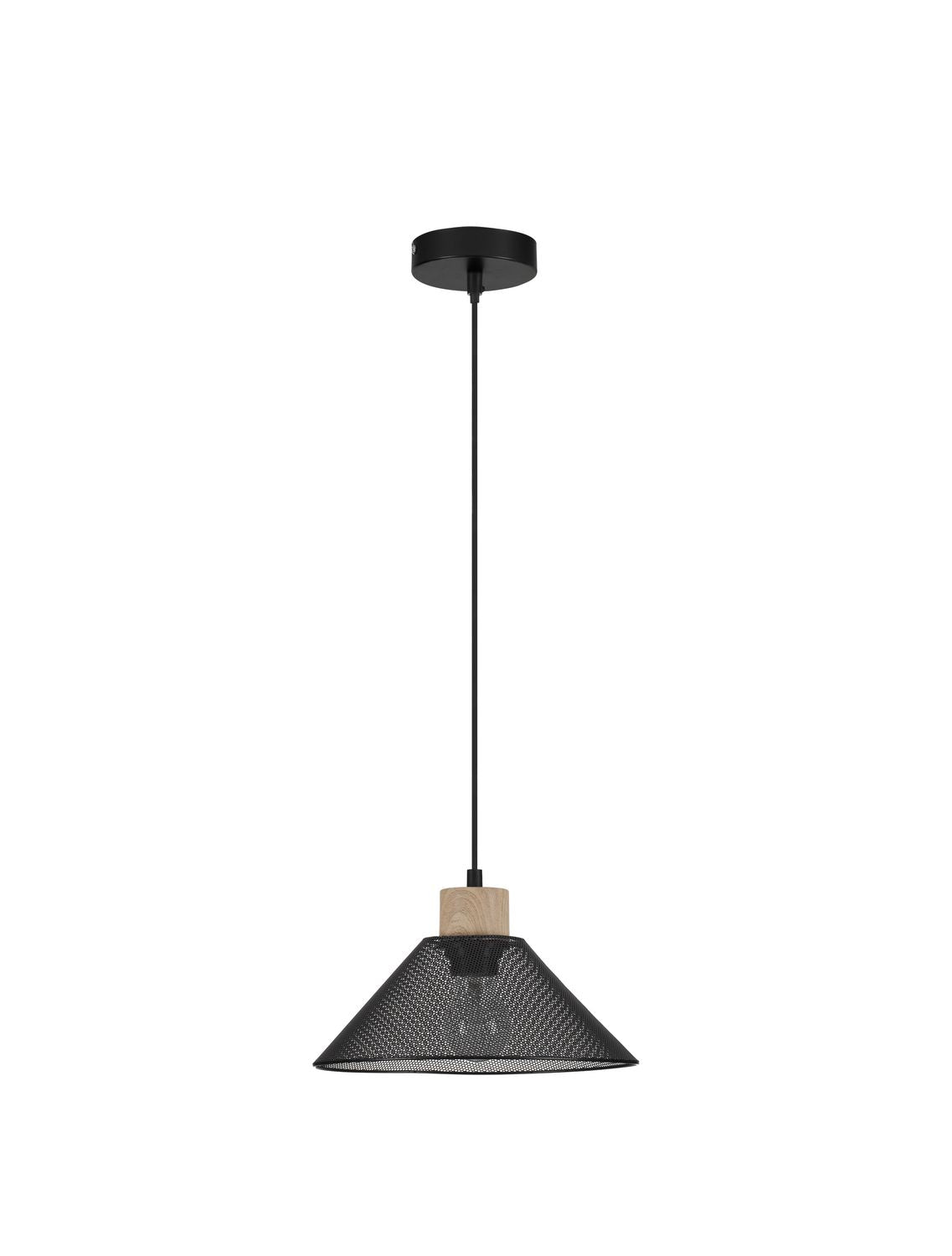 Suspension IAN noire, H 110 cm
