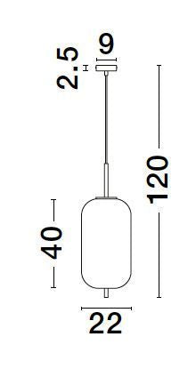 Suspension Lato noire, verre (9624072)