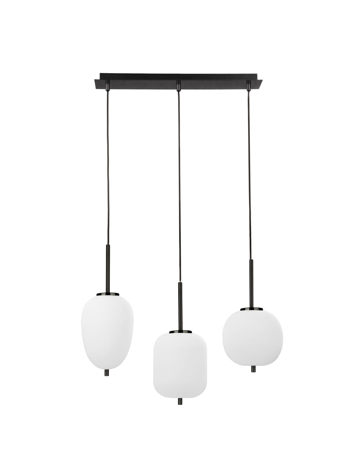 Suspension Lato 3 lumières noire, verre (9624099)