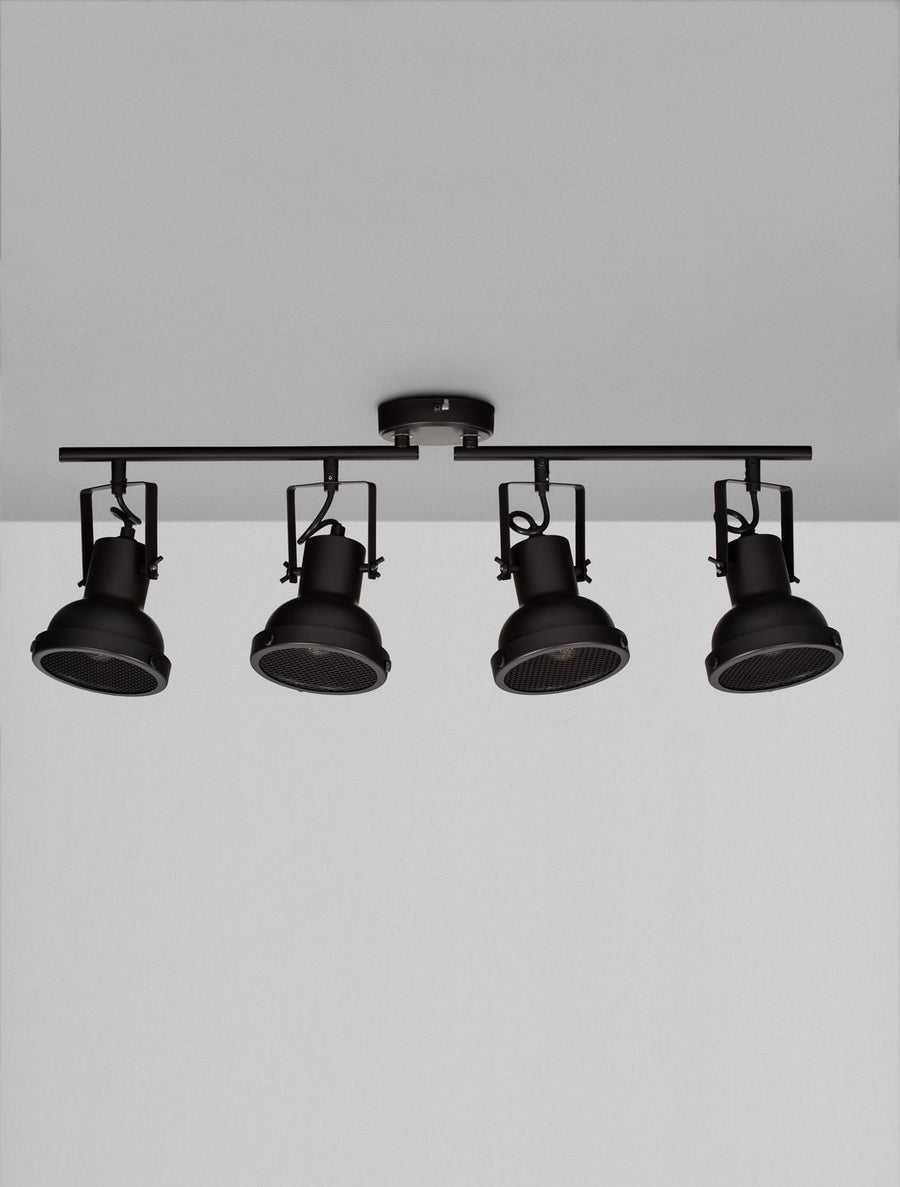 Plafonnier Ruvi 4 lumières noir