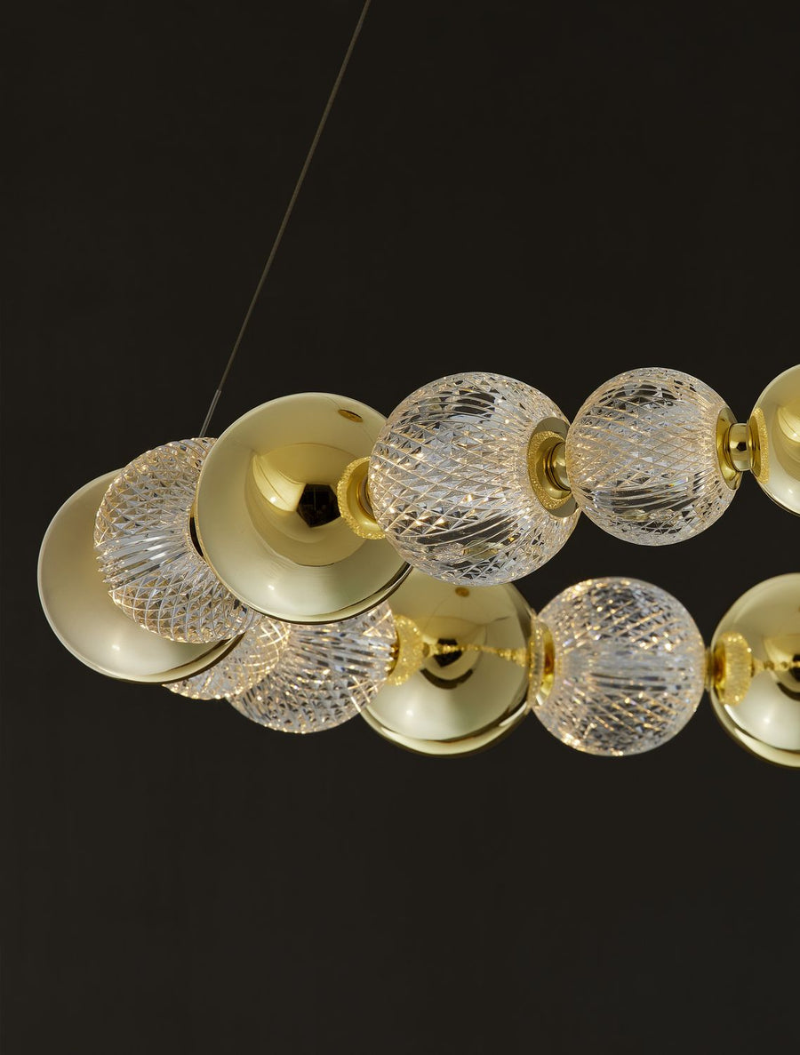 Suspension Brille dorée, H 120 cm (9695202)