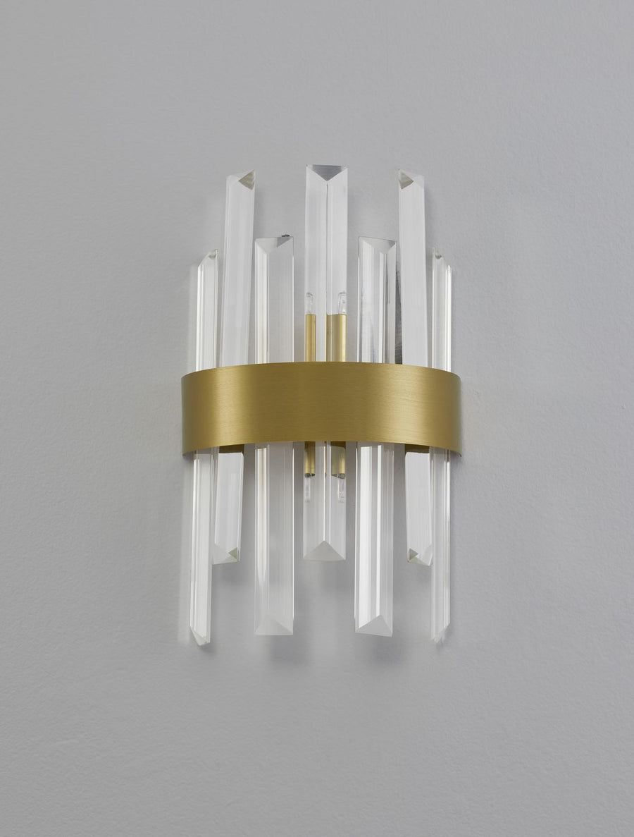 Applique murale Crown dorée, cristal