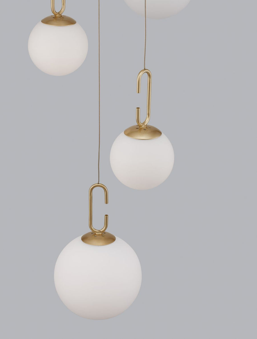 Suspension Hook dorée, verre, H 180 cm (9695222)