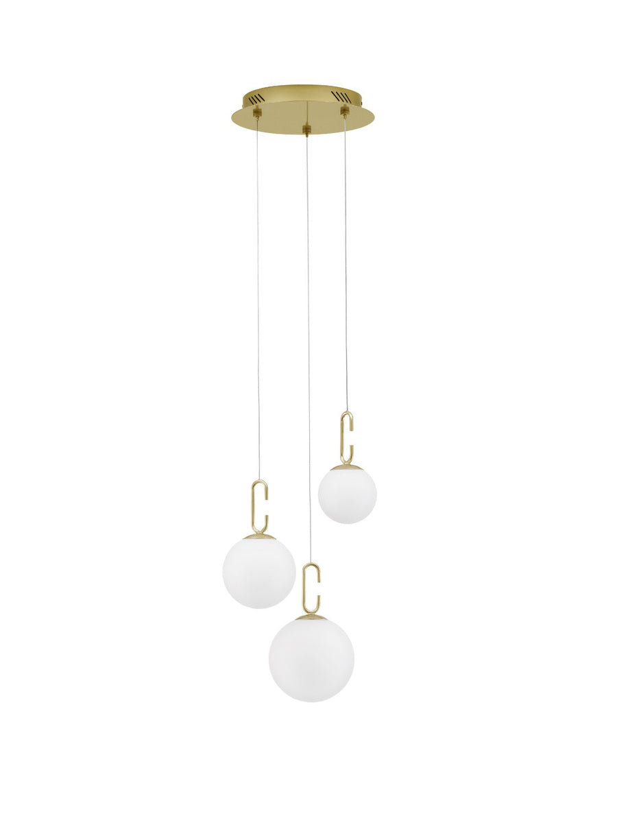 Suspension Hook dorée, verre, H 180 cm (9695223)