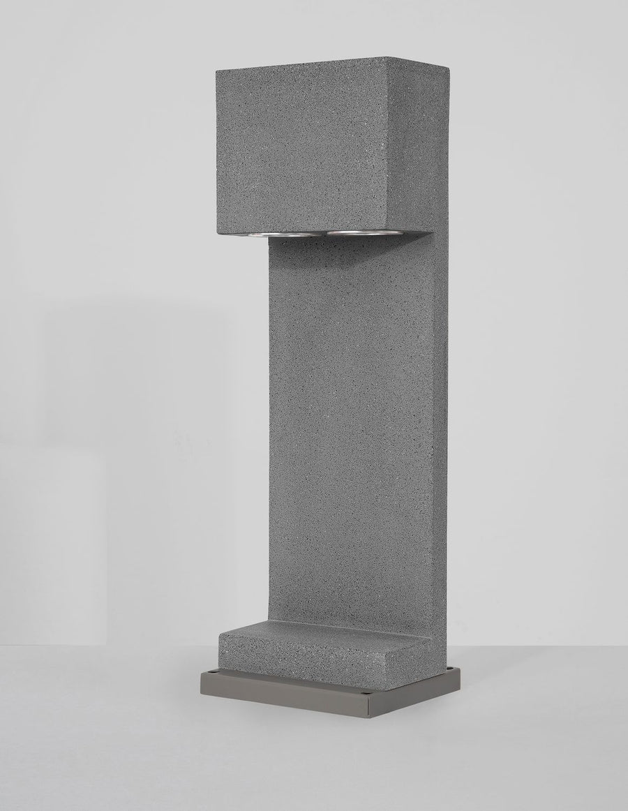 Borne extérieure Grante grise, béton, H 60 cm