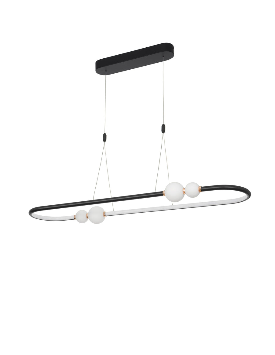 Suspension Celia noire, verre (9820603)
