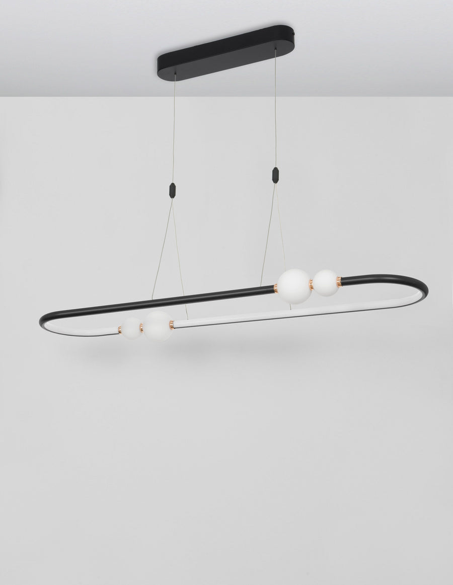 Suspension Celia noire, verre (9820603)