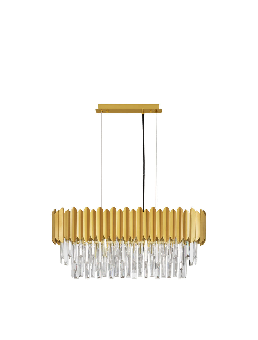 Suspension complète vue de face avec câbles et base de plafond