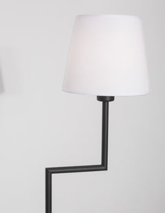 Lampadaire Savona noir, tissu