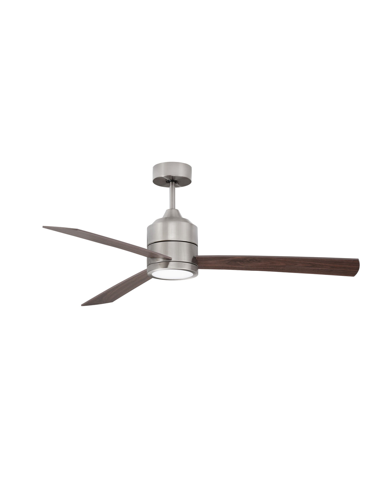 Ventilateur de plafond lumineux Axel nickel, bois