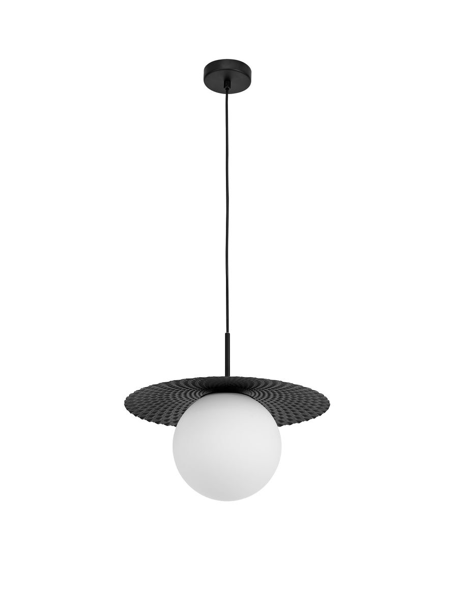 Suspension Obbit noire, verre