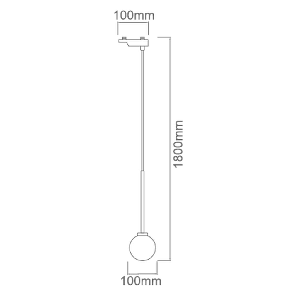 Suspension sur rail Ota I, verre