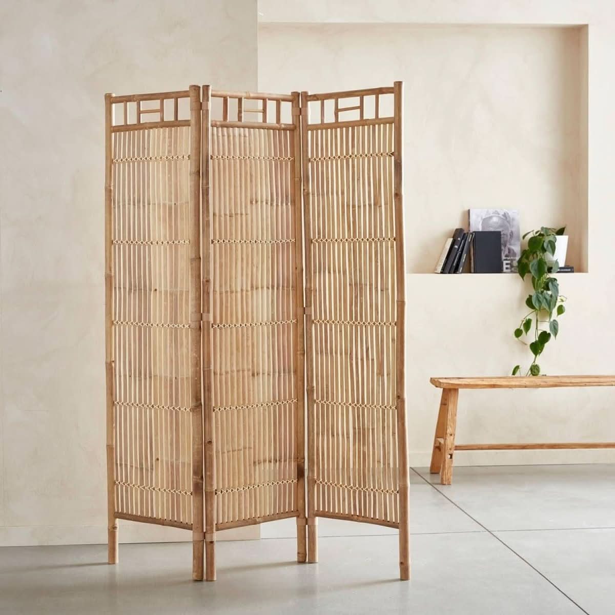 Paravent Bambou Pliable Fidji | Rhum - Designix Parevent