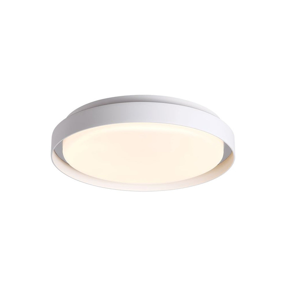 Plafonnier Exterieur ZAMBELIS D270 20W IP65 DESIGN Blanc Sable E326