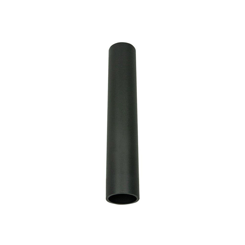 Tube cylindrique noir mat présenté seul de face sur fond blanc, sans source.