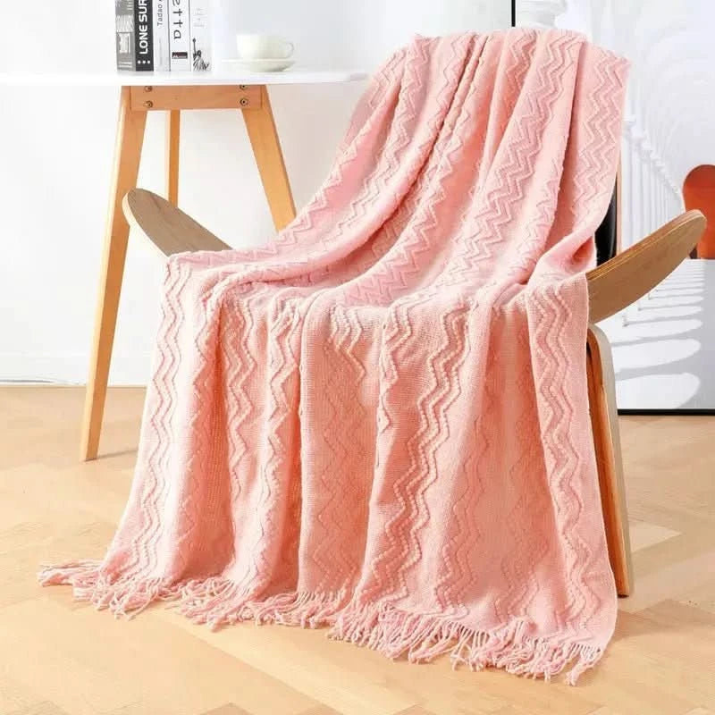 Plaid Fin Canapé | Douceur de Rosée - Designix Plaid Rose 127x172cm