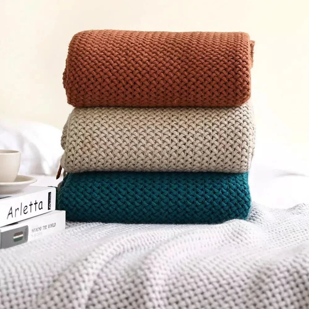 Plaid pour Fauteuil | Confort Tissé - Designix Plaid Blanc Crème 127x172cm