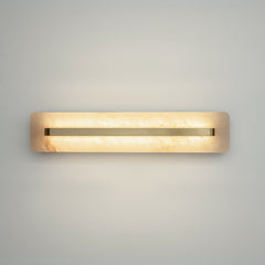 Alabaster Wandleuchte goldfarben