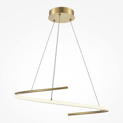 Curve Pendelleuchte goldfarben