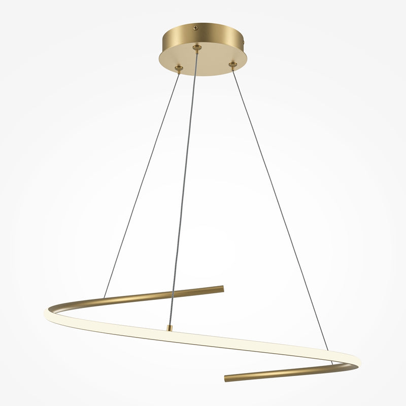 Curve Pendelleuchte goldfarben
