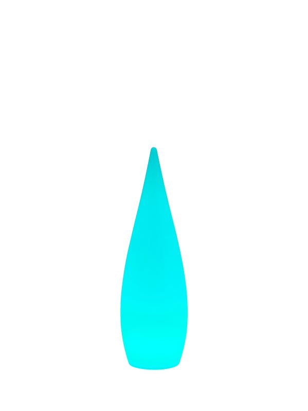 Lampe extérieure Palmas blanche, H 80 cm