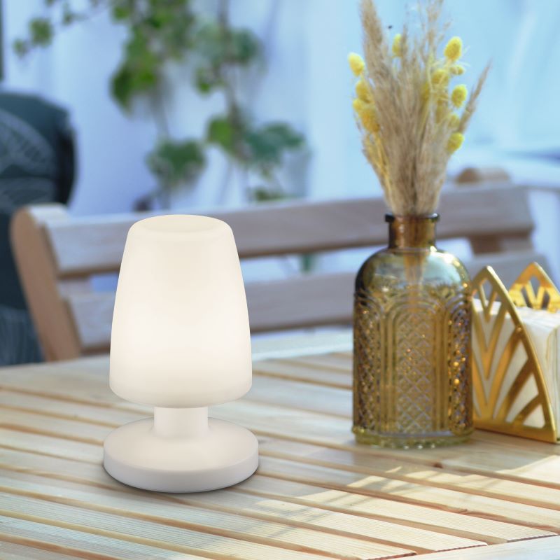 Lampe à poser sans fil Dora blanche