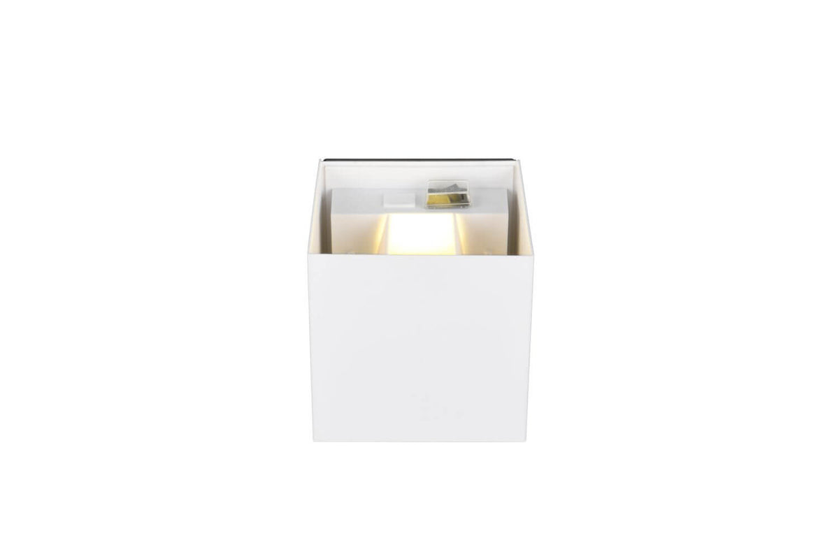 Vue de dessus du luminaire dévoilant la platine de fixation et le réflecteur