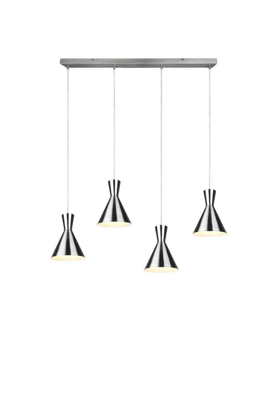 Suspension Enzo 4 lumières nickel satiné