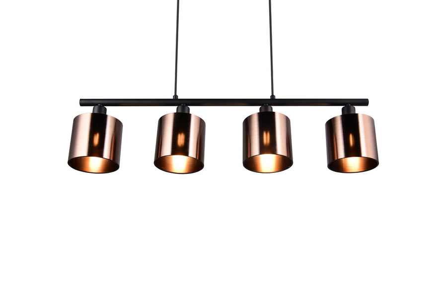 Suspension Jason 4 lumières bronze