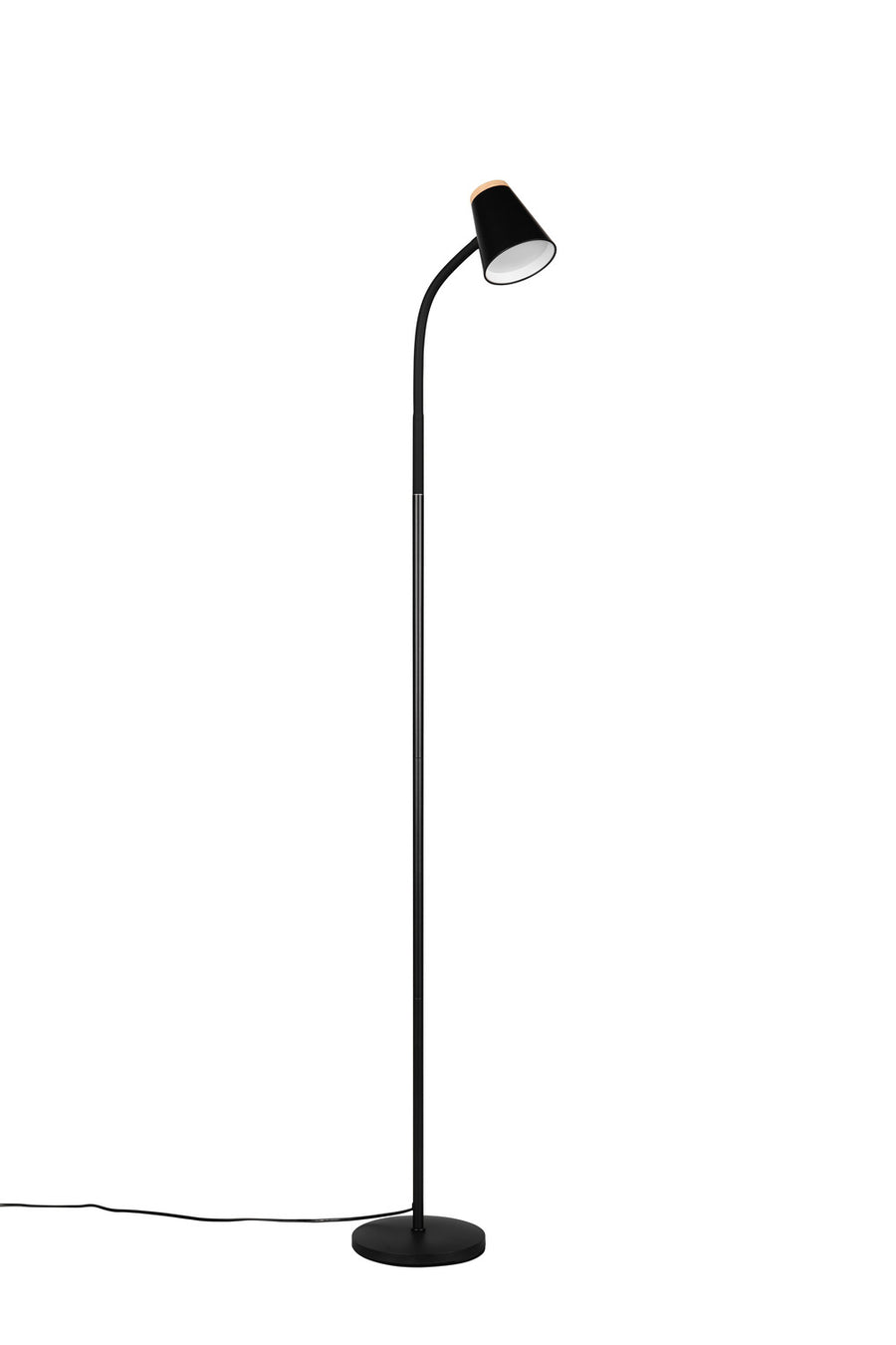 Lampadaire Pongo noir, H 145 cm