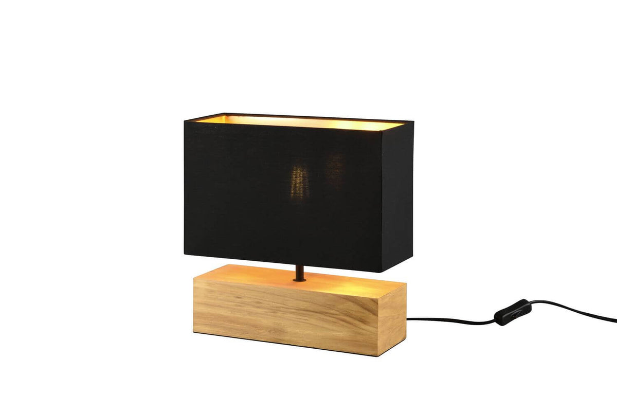 Lampe à poser Woody bois, H 30,5 cm (R50181080)