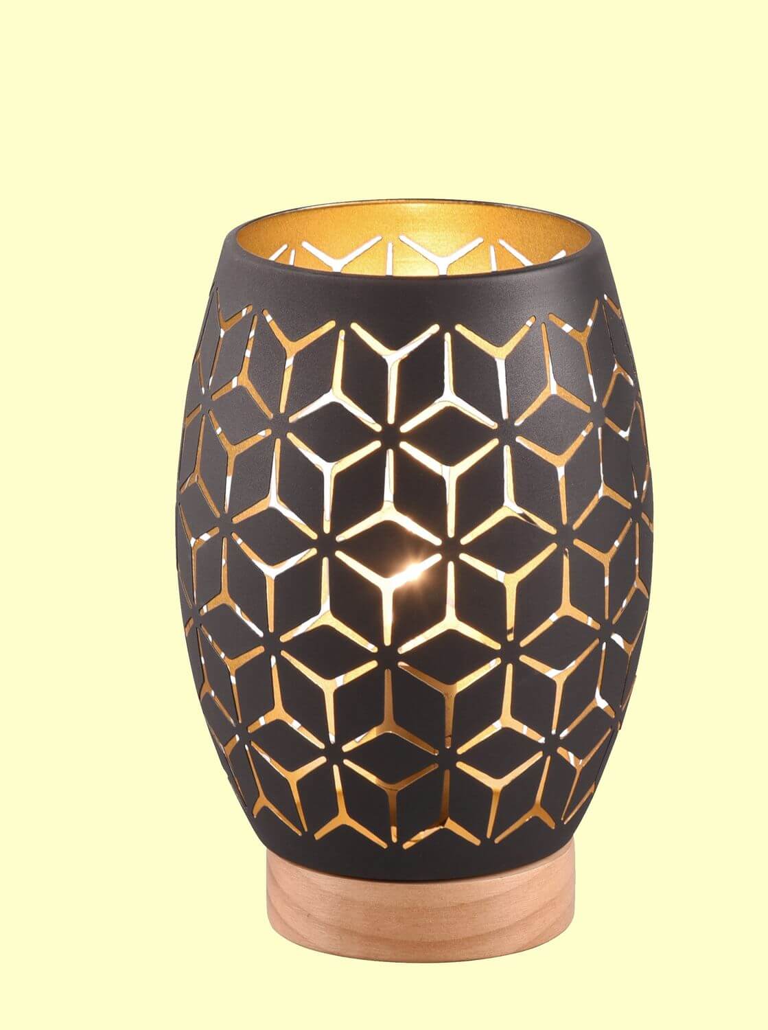 Lampe à poser Bidar noire et dorée