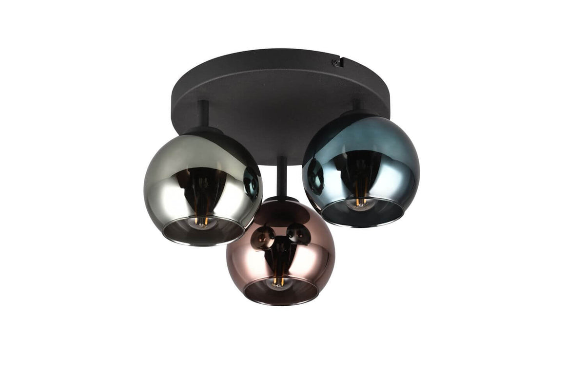 Plafonnier Sheldon 3 lumières multicolore