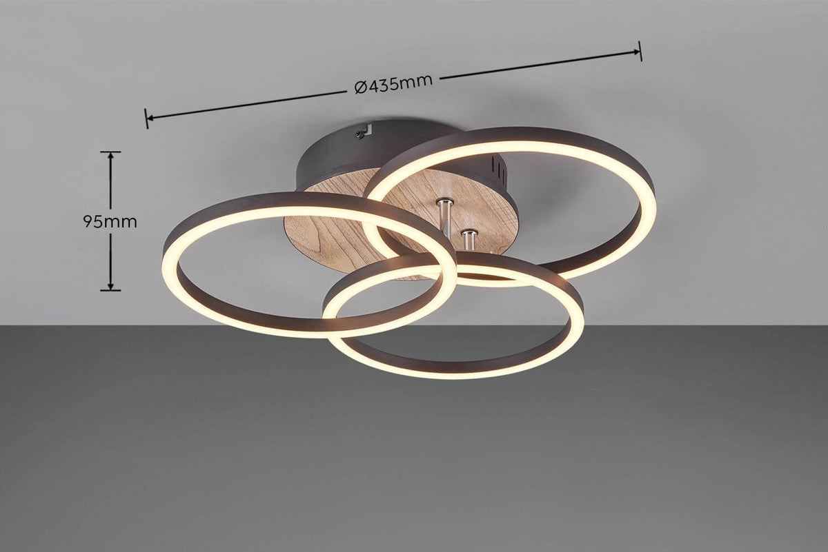 Plafonnier Circle bois