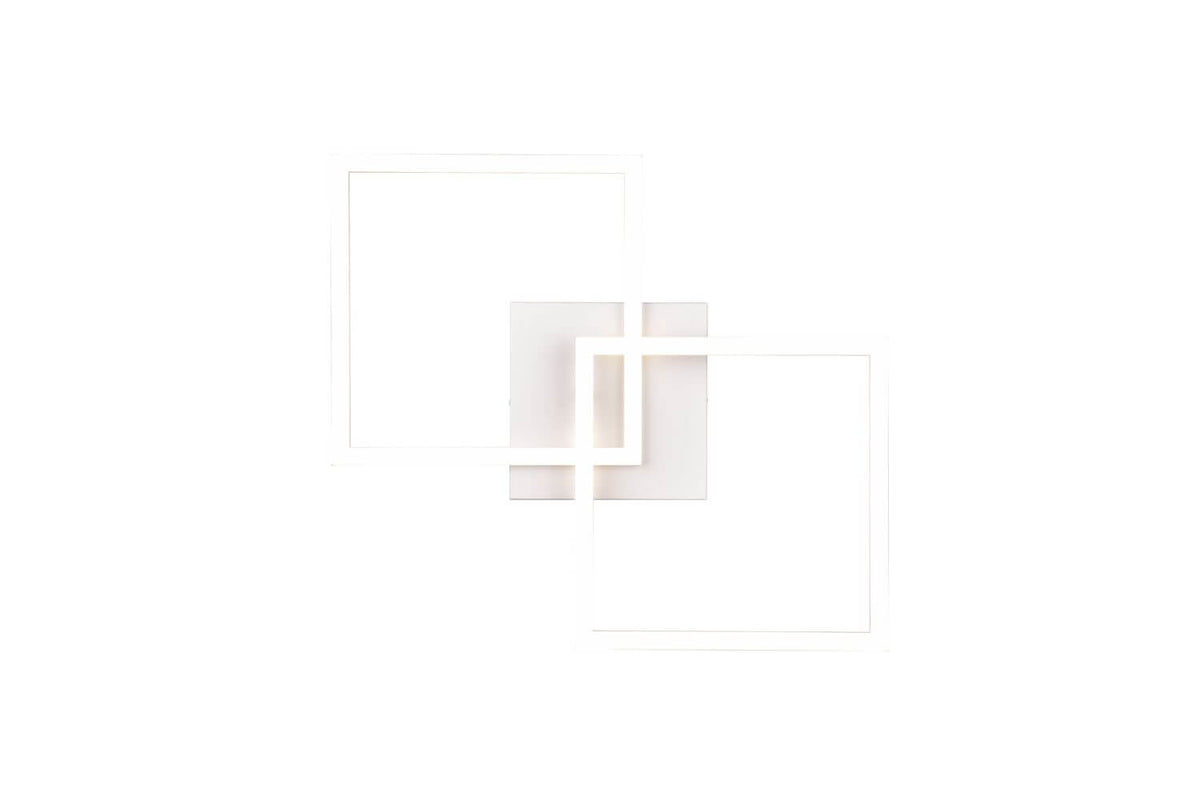 Plafonnier Trail blanc mat, L 60 cm