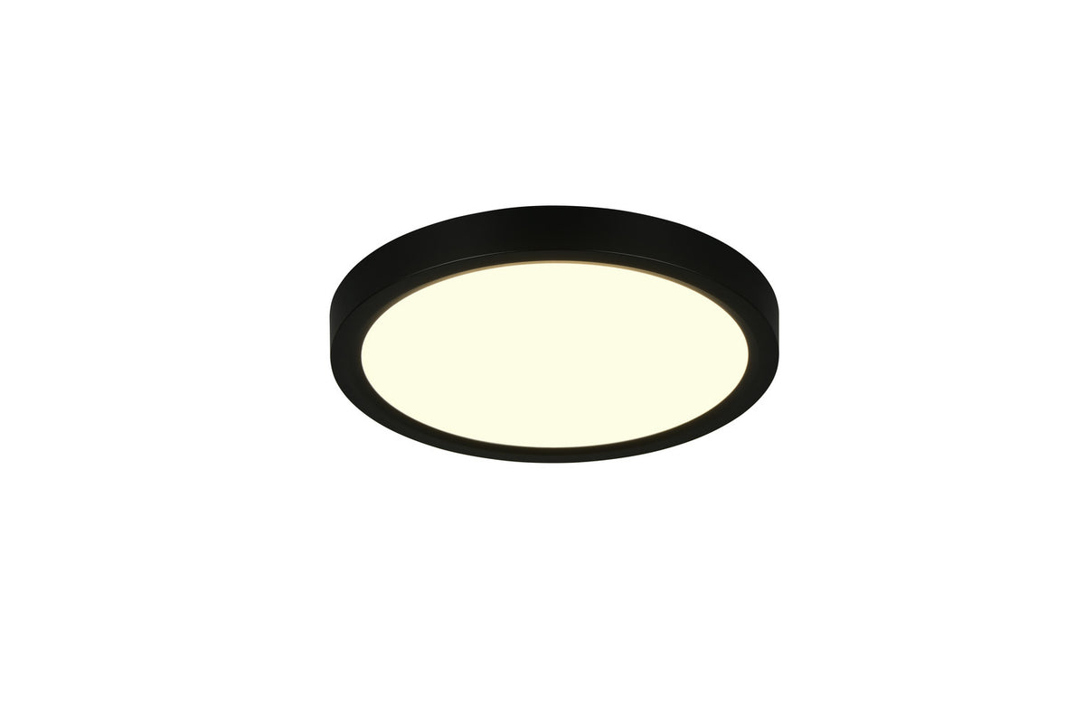 Plafonnier Draco noir mat, Ø 23 cm