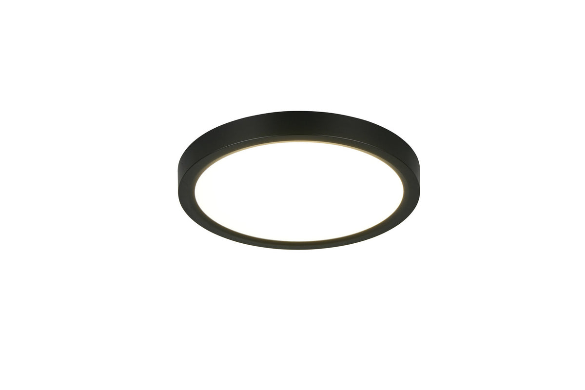 Plafonnier Draco noir mat, Ø 23 cm