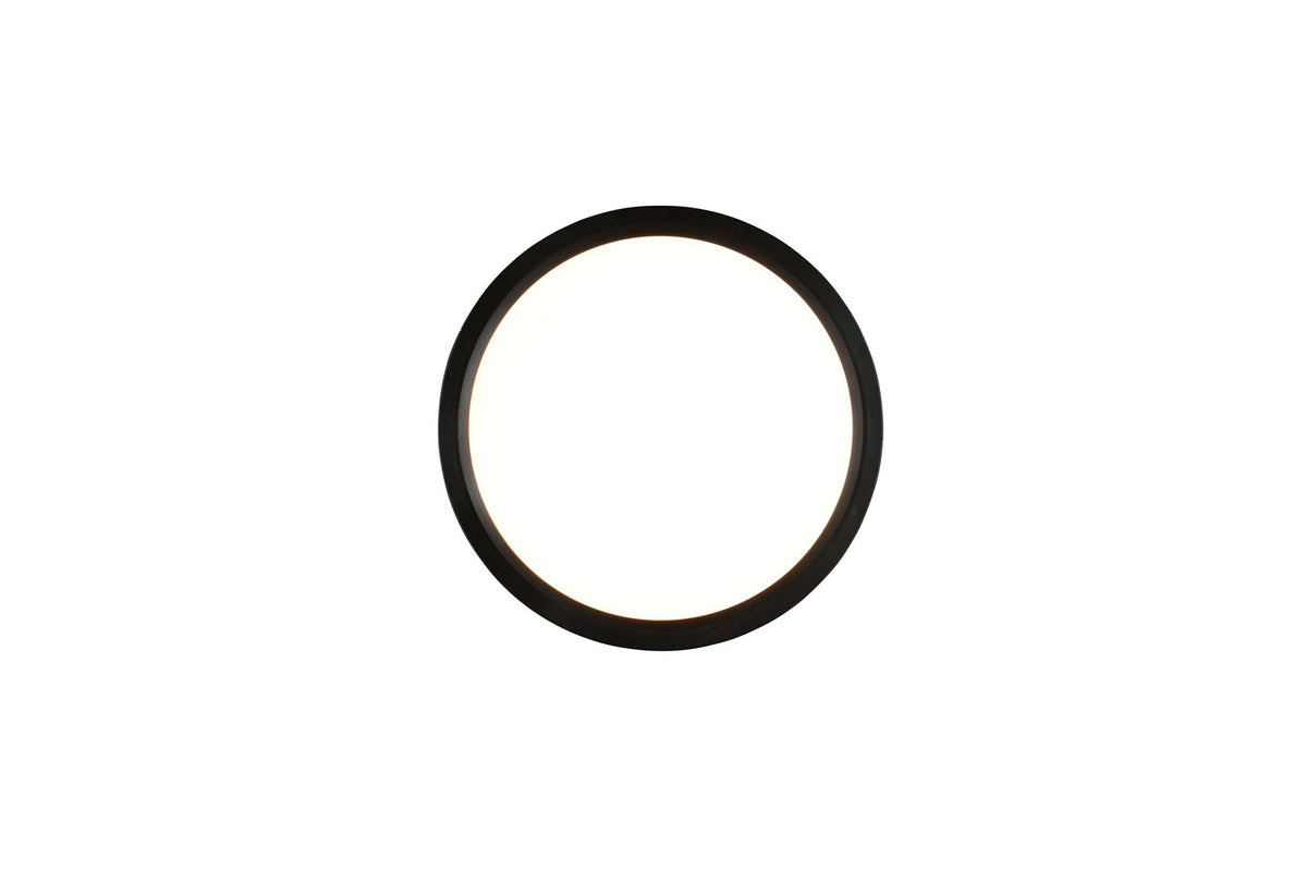 Plafonnier Draco noir mat, Ø 23 cm