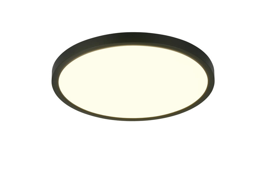 Plafonnier Draco noir mat, Ø 40 cm