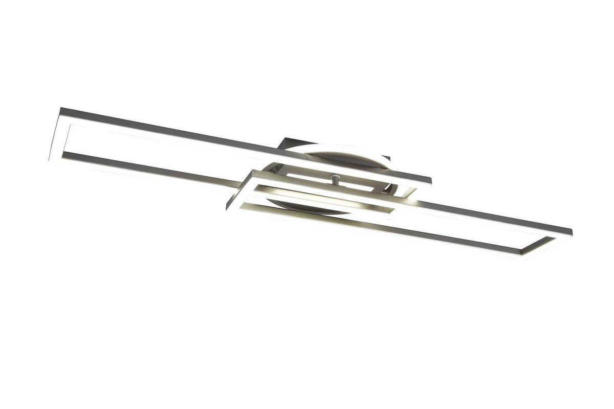 Détail de la finition métal satiné et des bandes lumineuses allumées