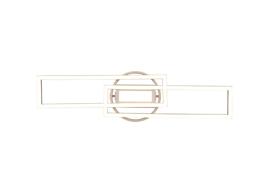 Produit éteint vu de dessous, structure géométrique symétrique sur fond blanc