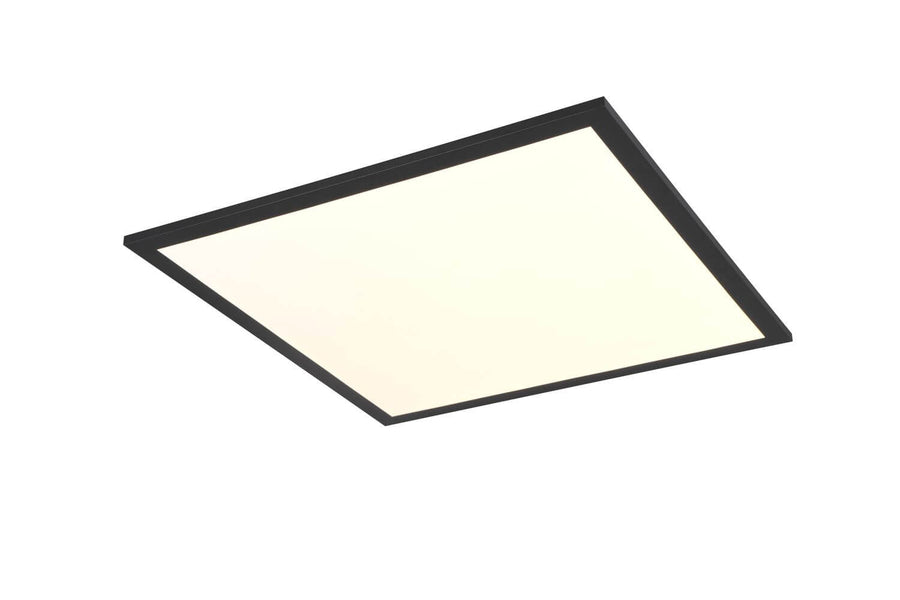 Plafonnier Beta noir mat, L 44,5 cm