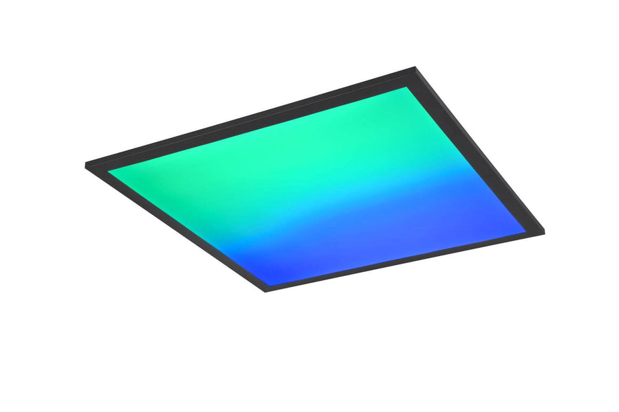Plafonnier Beta noir mat, L 44,5 cm