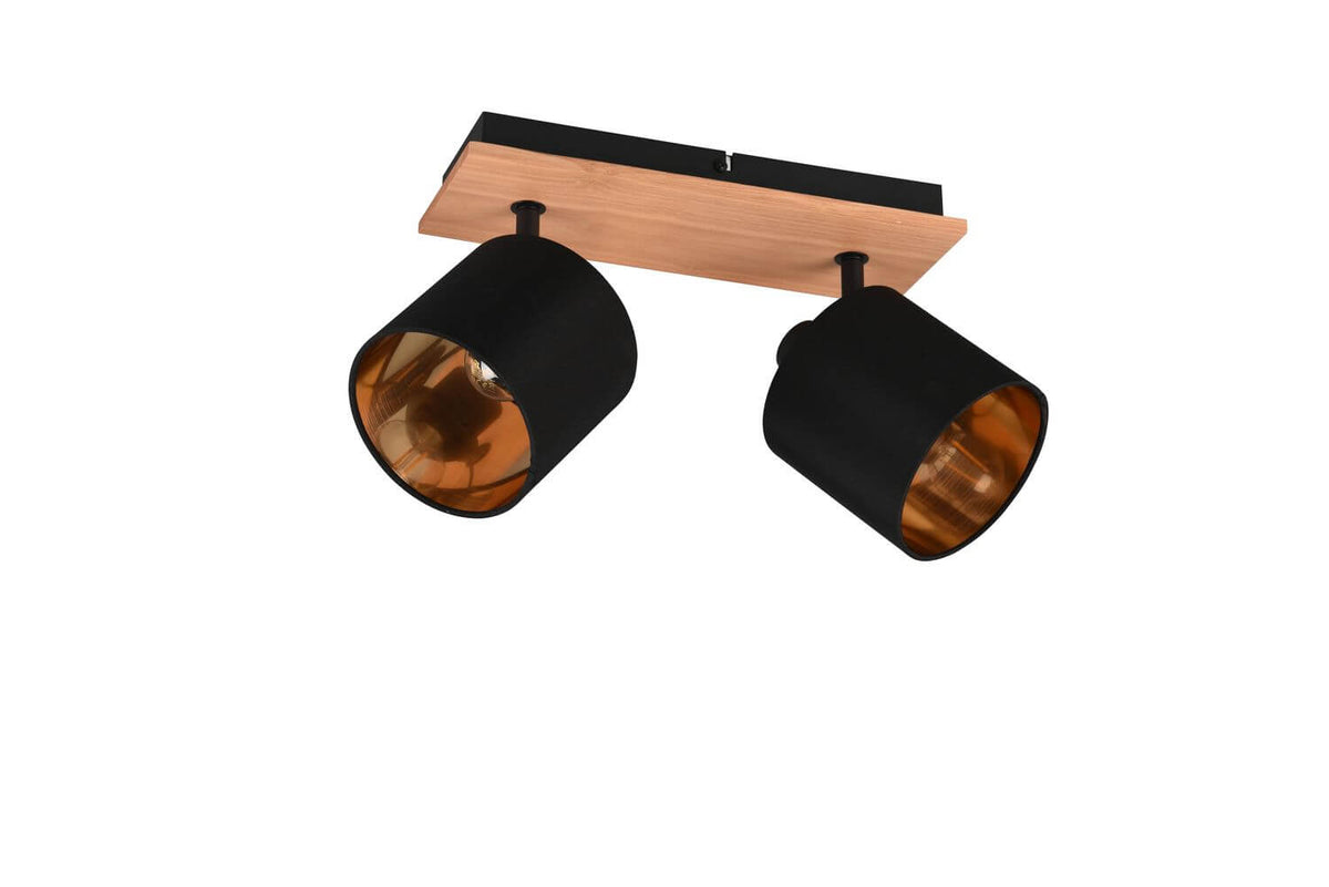 Spot Tommy 2 lumières bois