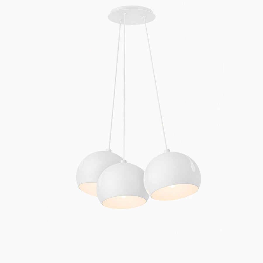 Suspension grappe Ball 3 lumières, verres Ø 20 cm