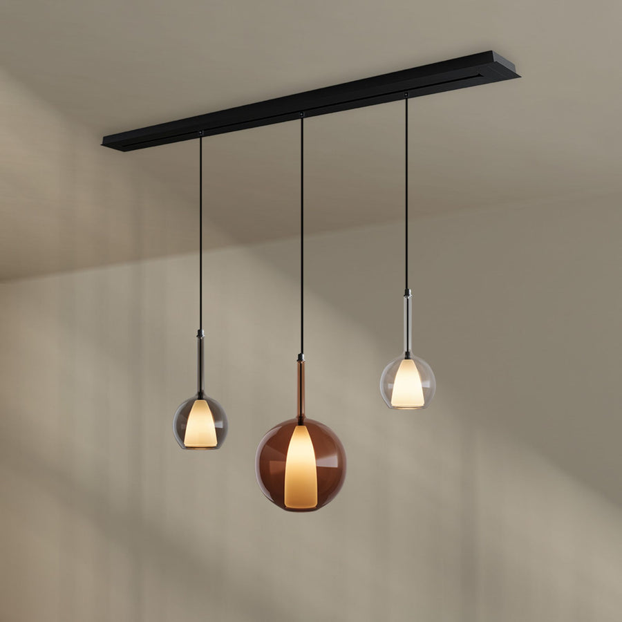 Suspension de table Belluna 3 lumières, longueur 160 cm